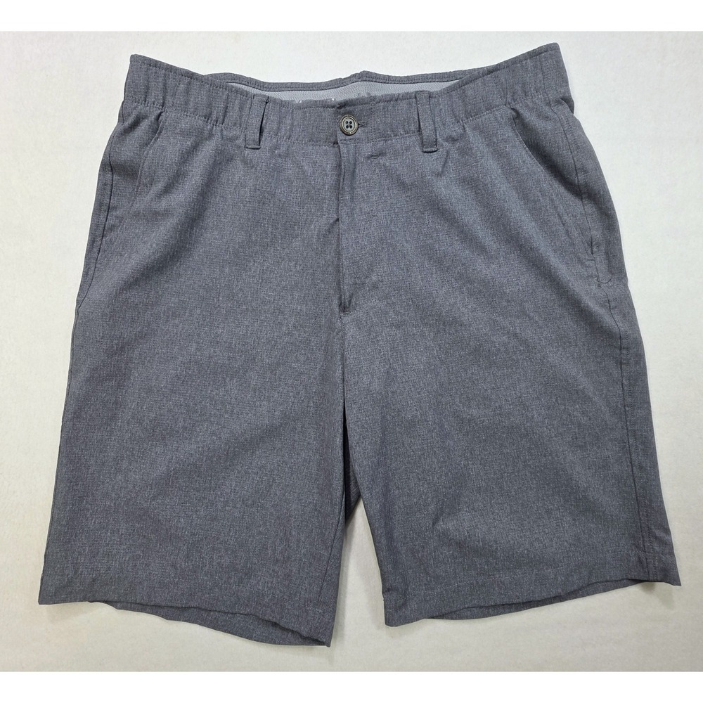 Under Armour Shorts Mens 36 Gray LIMITED USE Golf Rubber Grip Waist Vented